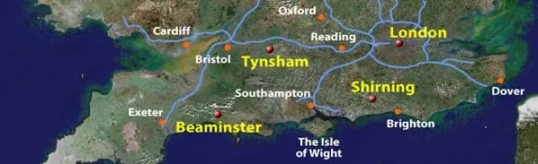 Locations in England